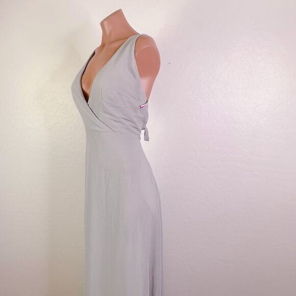 Birdy Grey Moni Convertible Bridesmaid Maxi Gown Dress Dove Gray Large NWT - Picture 5 of 12